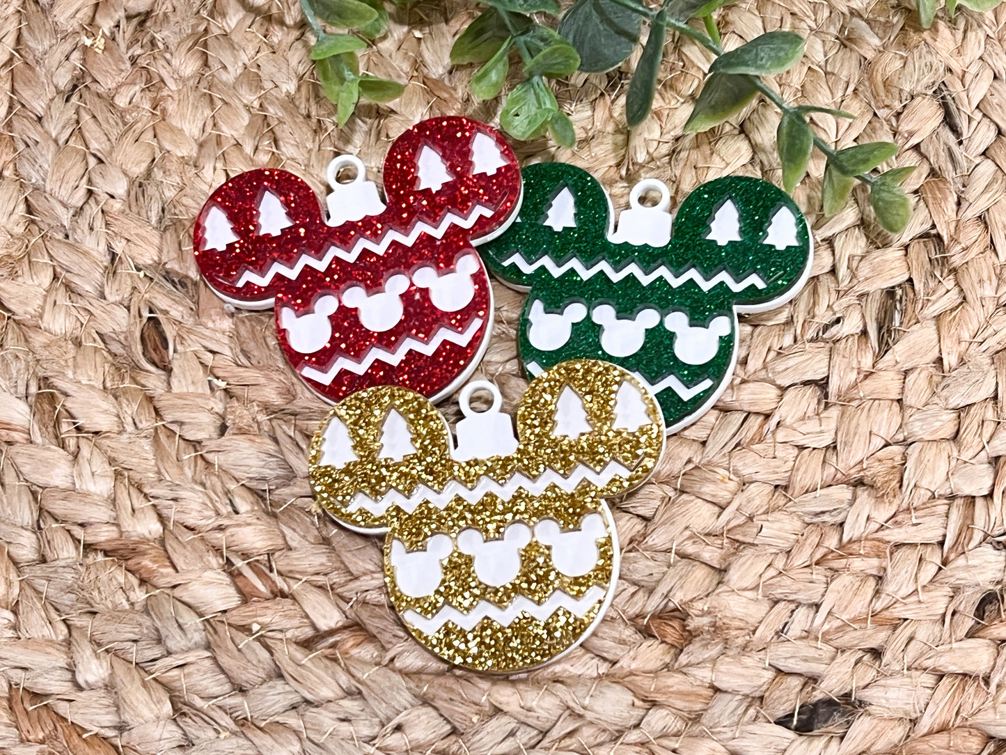 Mouse Christmas Hair Clips