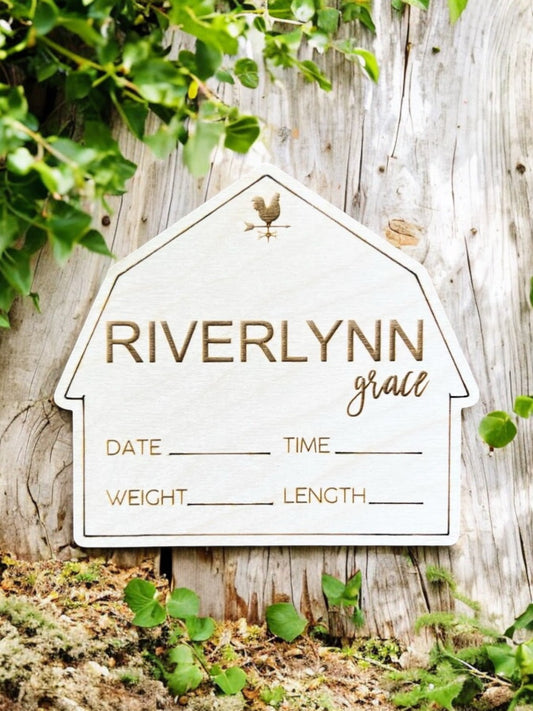 Barn Baby name sign