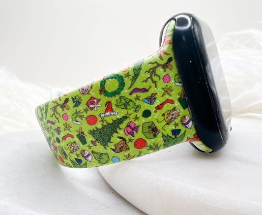 Grinch inspired christmas Watch Band compatible with Apple Watch Fitbit Samsung