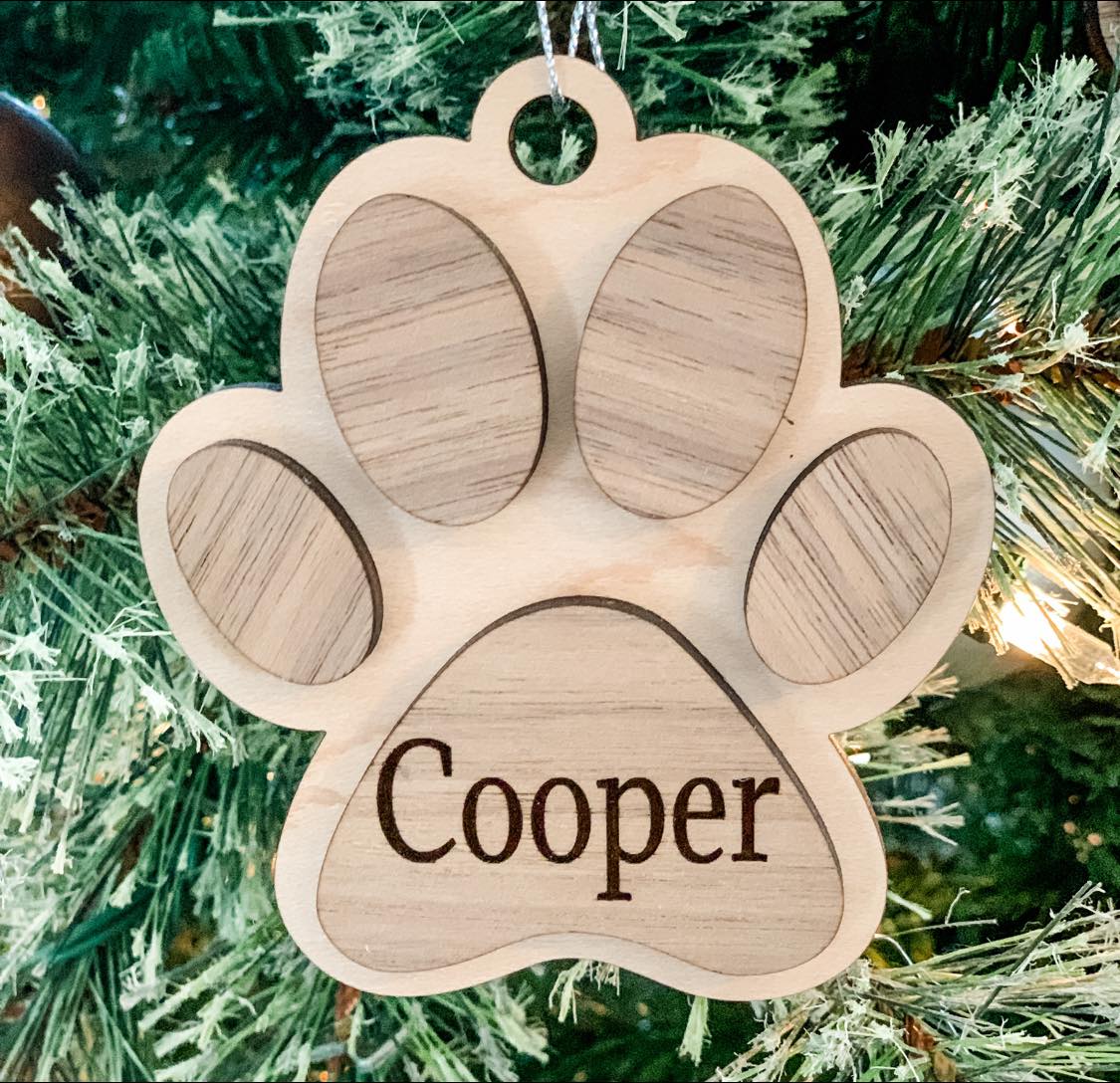 Dog Memorial Paw Ornament