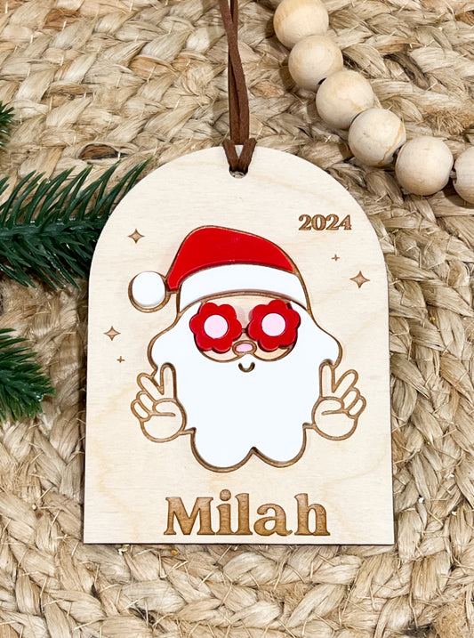 Santa Christmas Stocking Tag