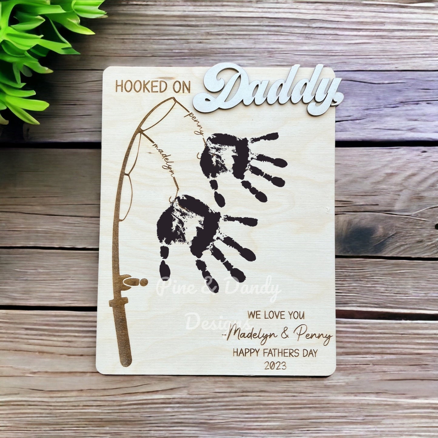 Fishing Handprint Sign