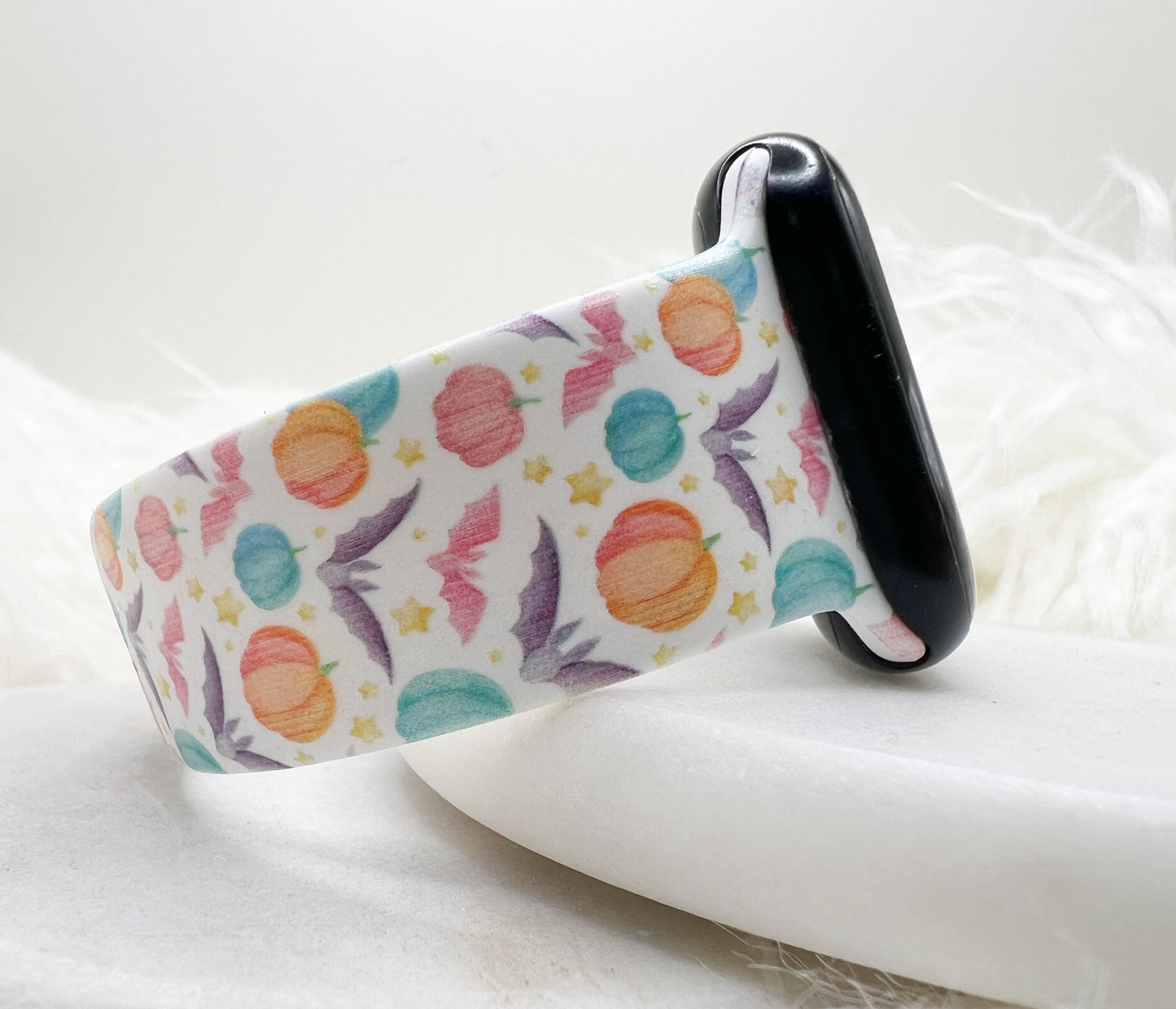 Pastel Bats & Pumpkin Watch Band Compatible with Apple Watch