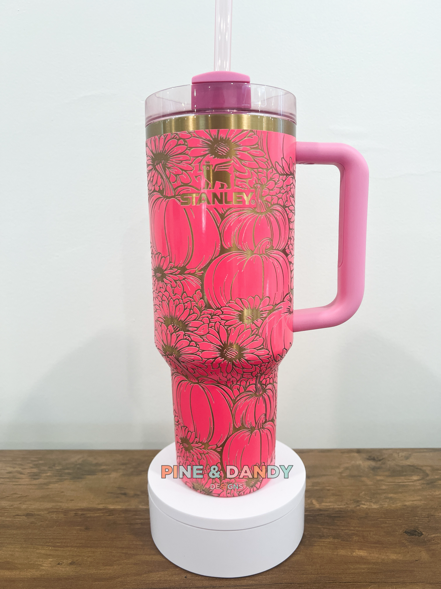 Pumpkin Mums Engraved Tumbler