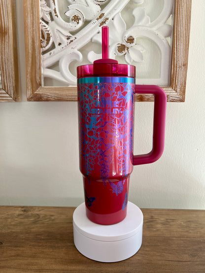 30oz S t a n l e y Garden Butterfly Tumbler