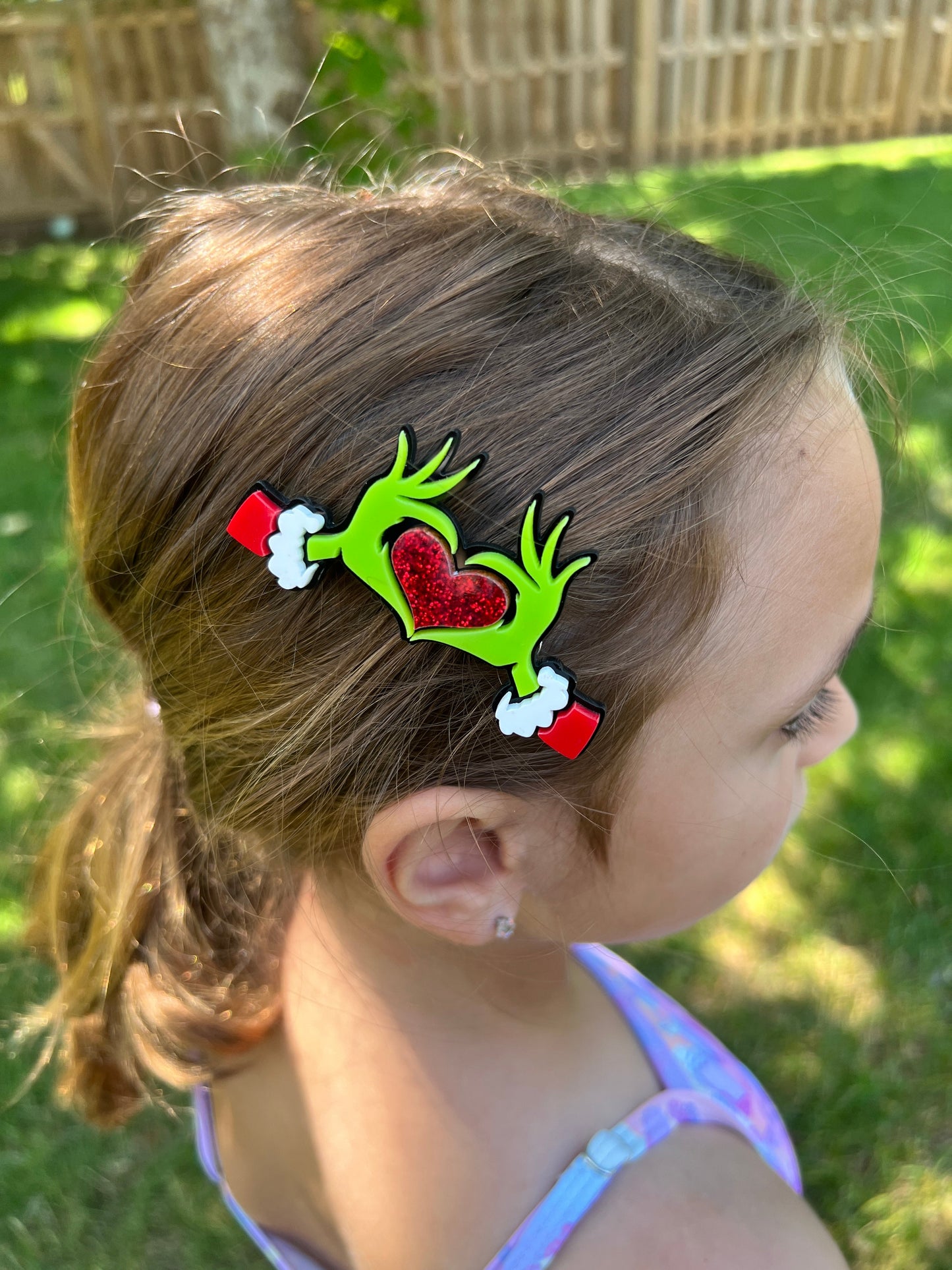 Grinch Hair Clips