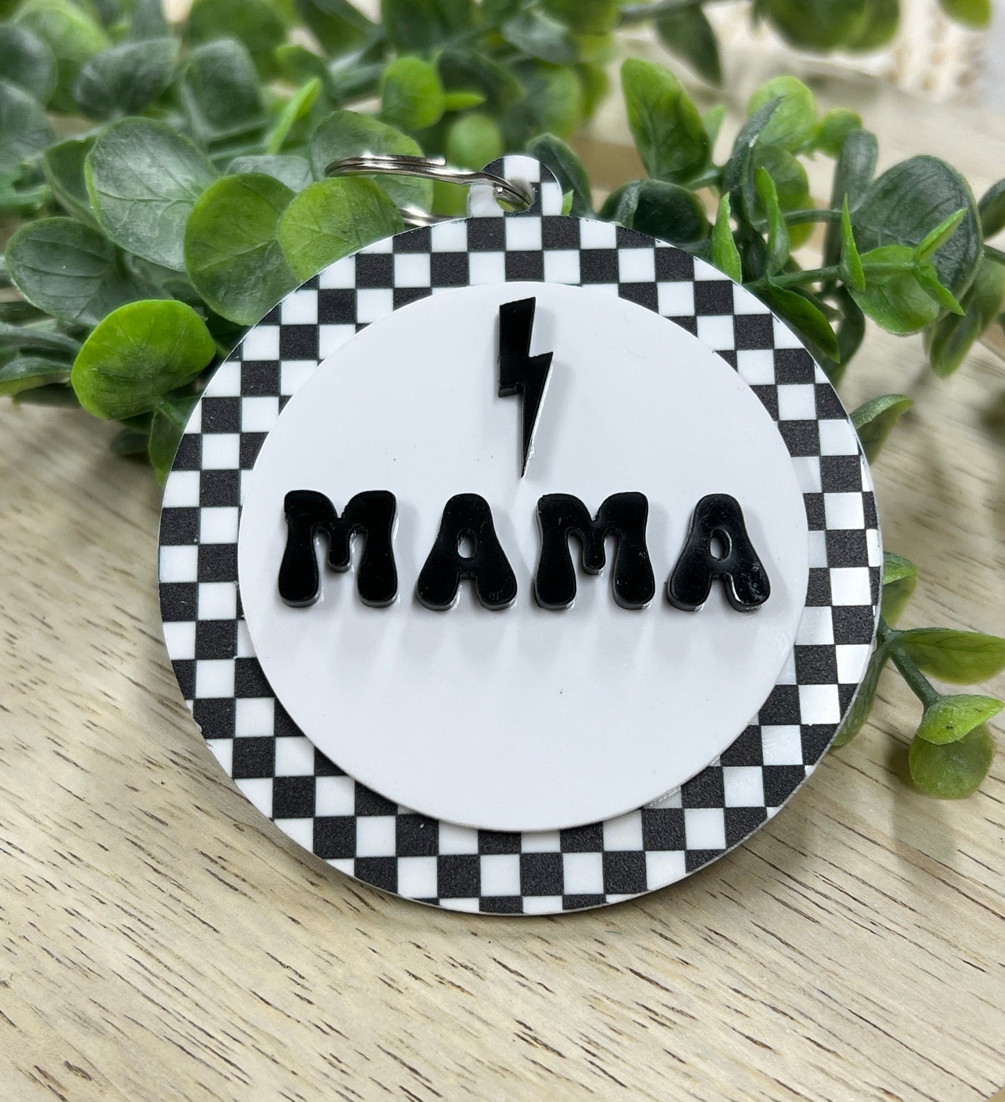 Retro Rad Mama Keychain