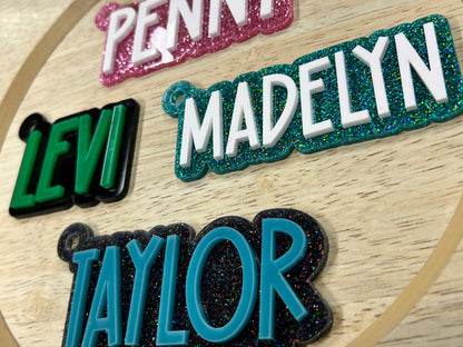 Name Bag Tag Keychains