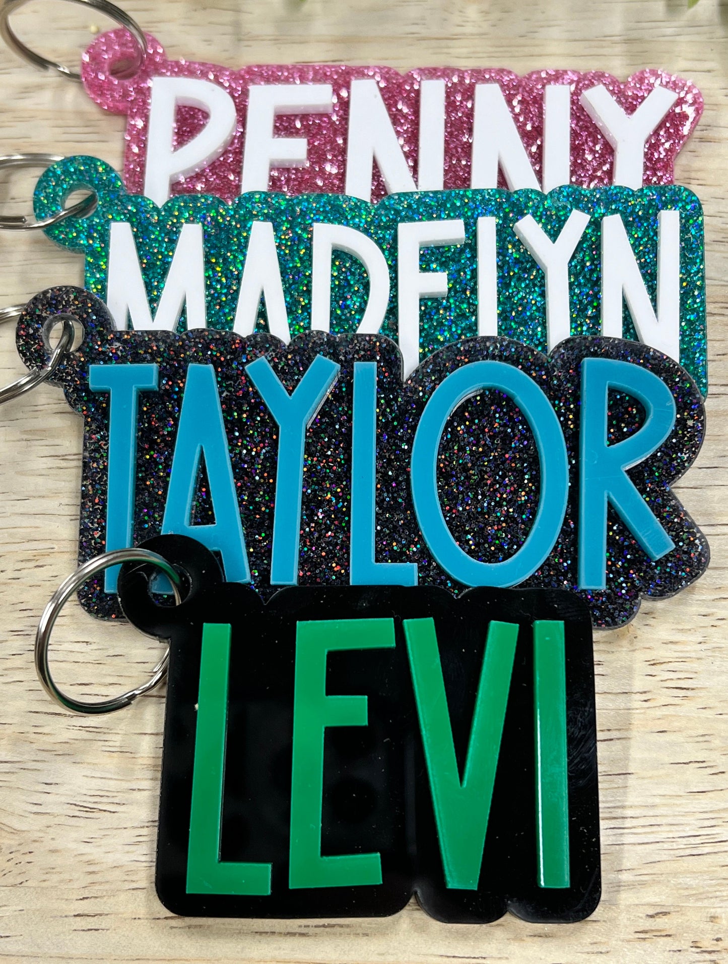 Name Bag Tag Keychains