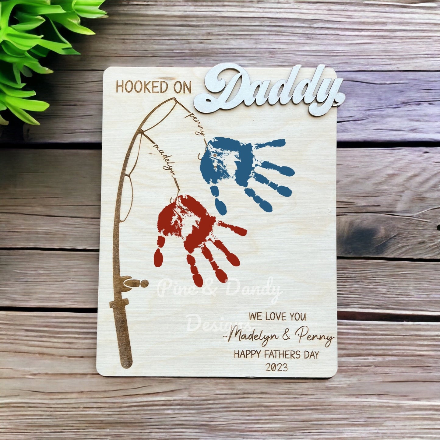 Fishing Handprint Sign