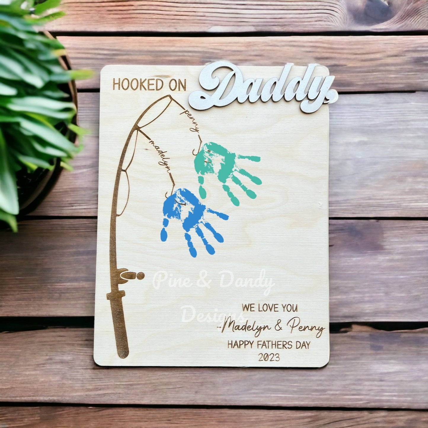 Fishing Handprint Sign