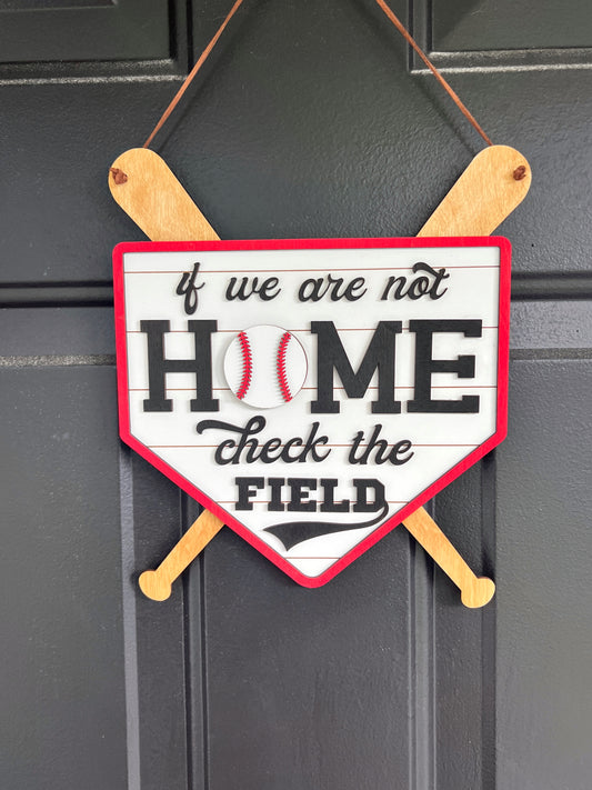 Baseball Home Door Hanger