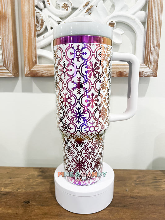 Snowflake Engraved Cup