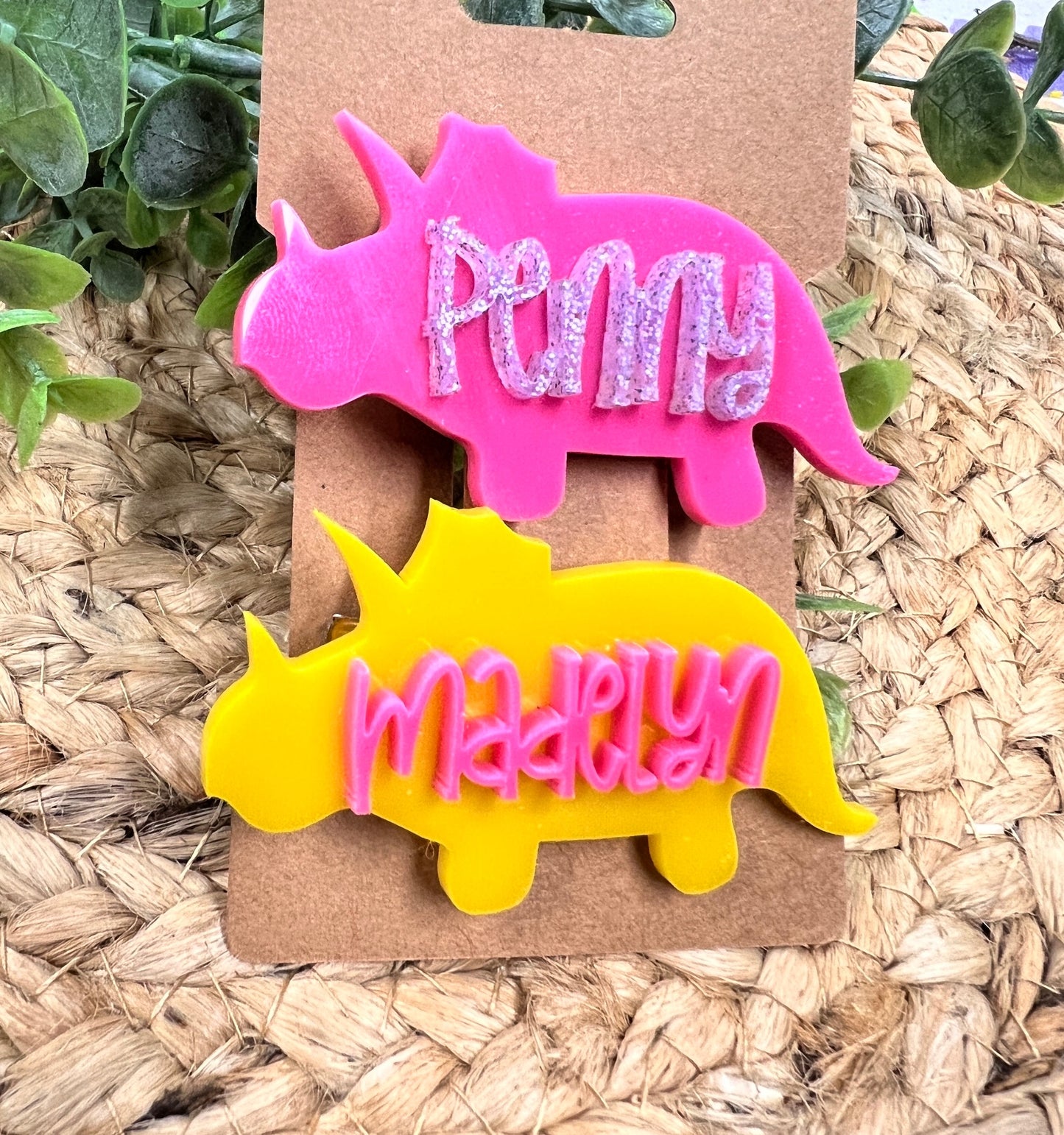 Dinosaur Hair clips