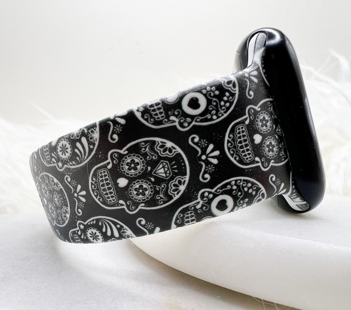 Halloween Sugar Skulls Watch Band compatible with Apple Watch Fitbit Samsung