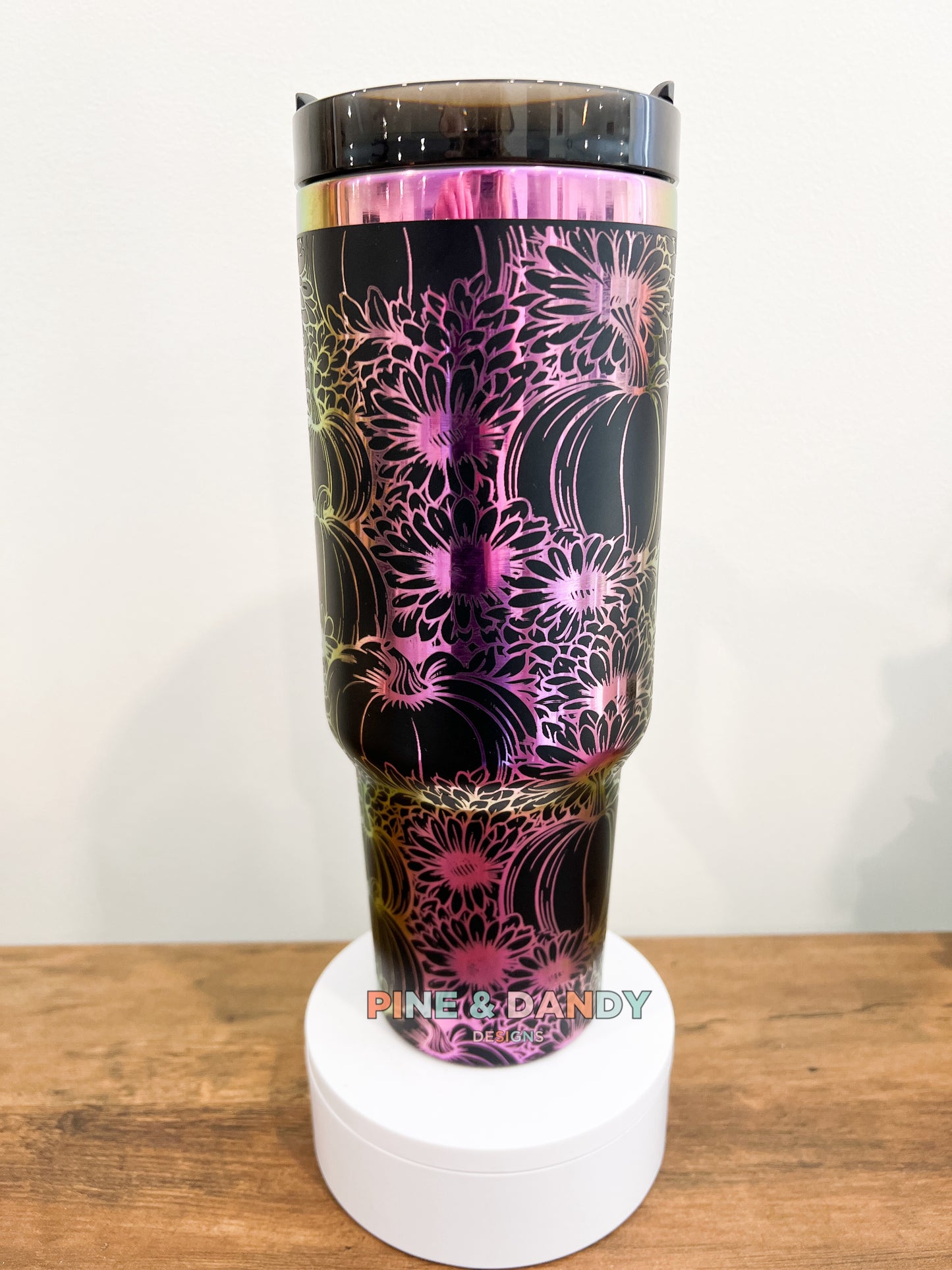 Pumpkin Mums Engraved Tumbler