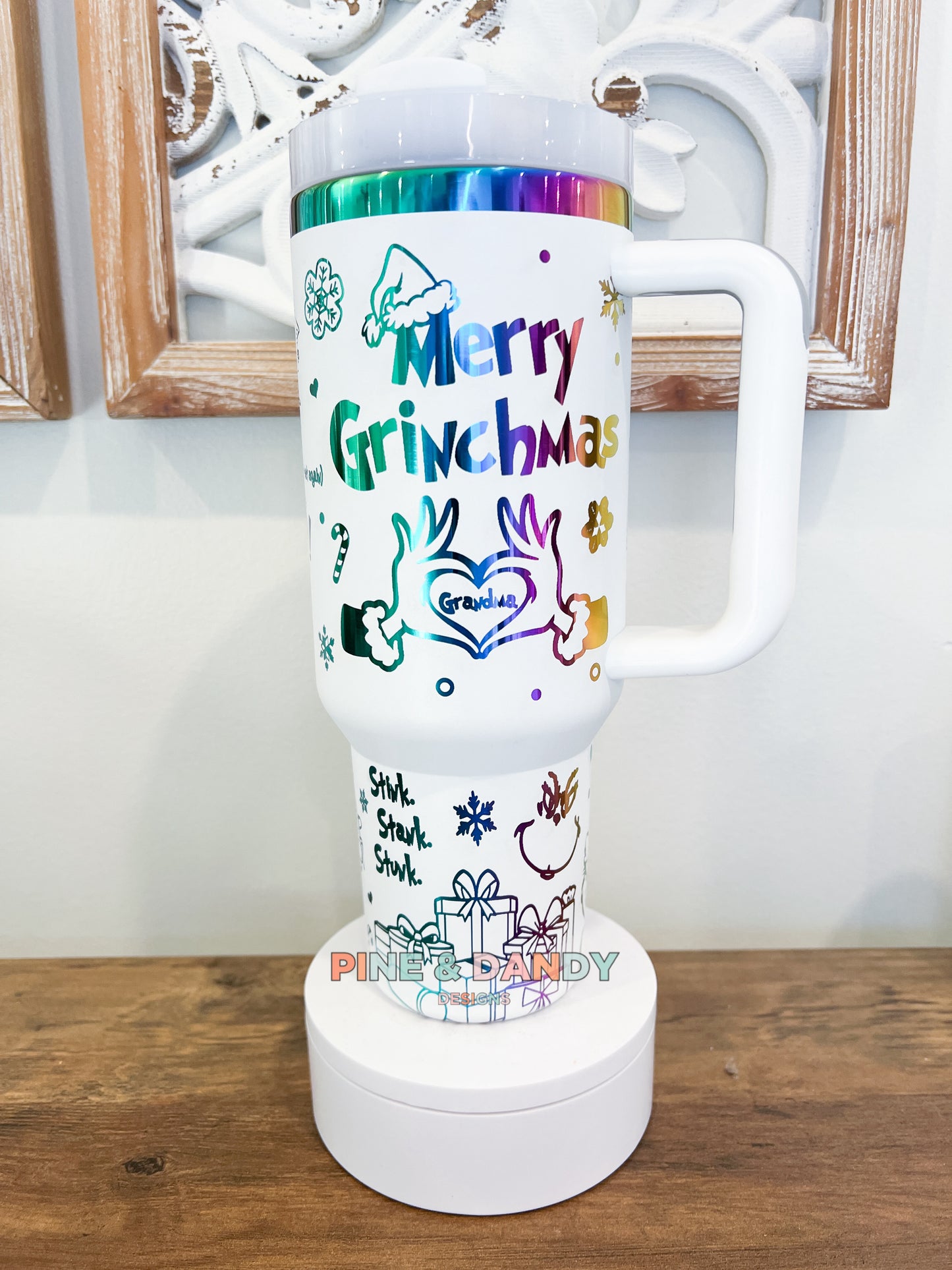 Custom Grinch Engraved Cup