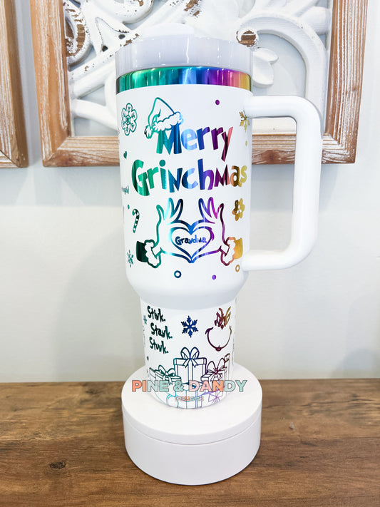 Custom Grinch Engraved Cup