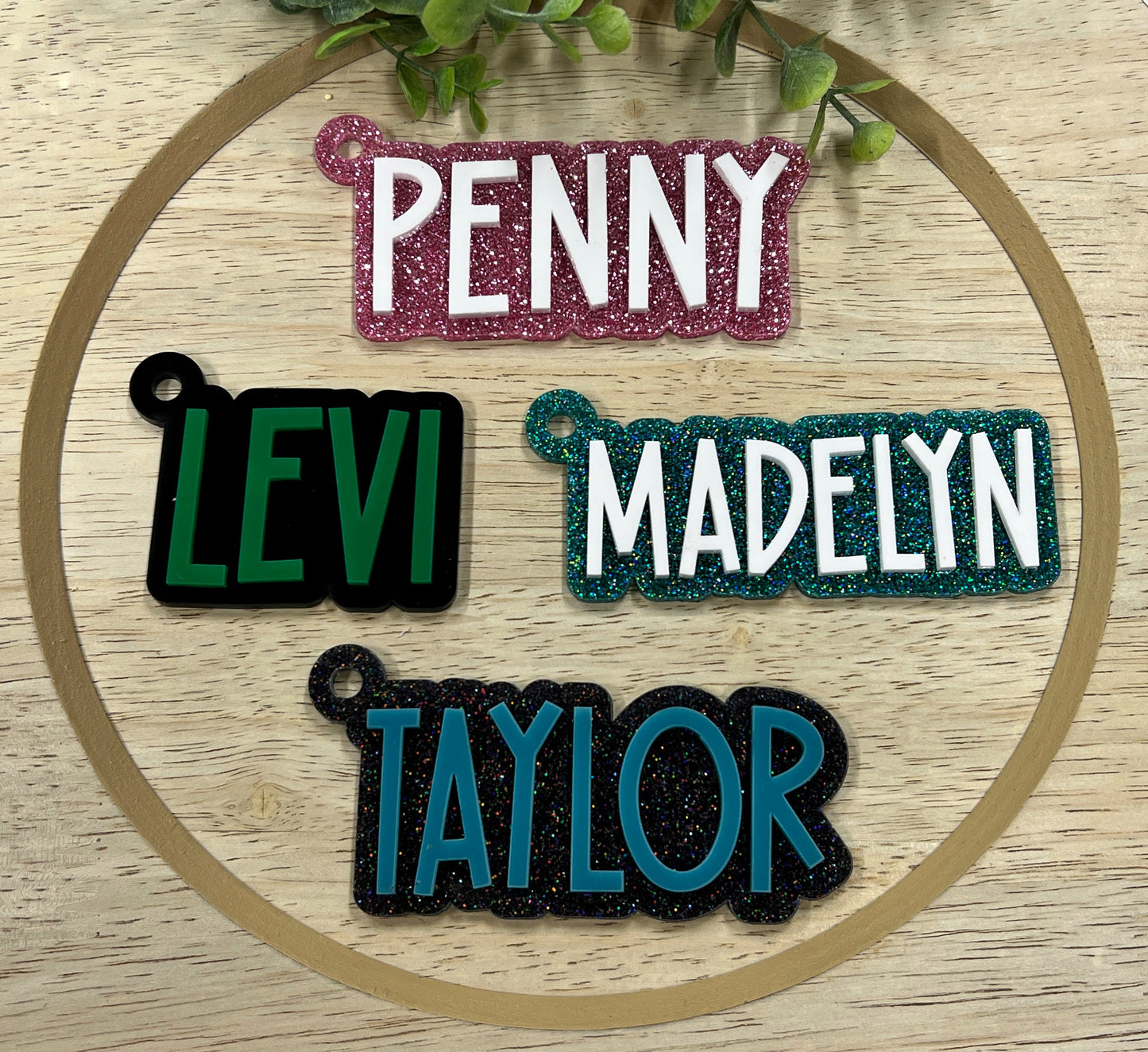 Name Bag Tag Keychains