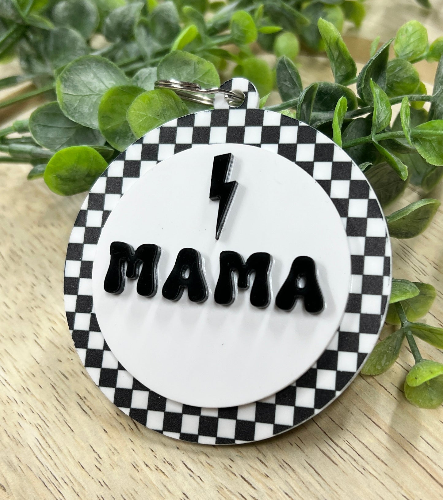 Retro Rad Mama Keychain