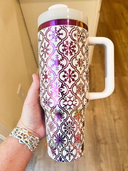 Snowflake Engraved Cup