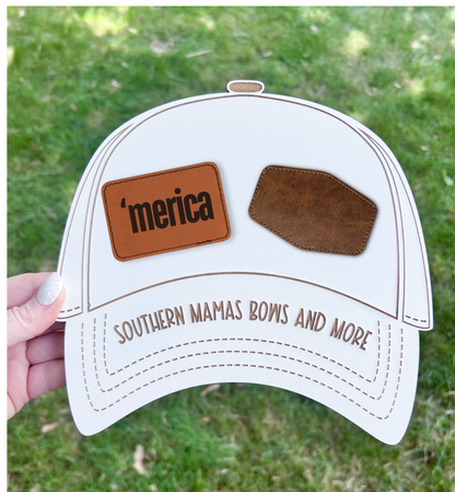 Watermark Hat Patch Flat lay