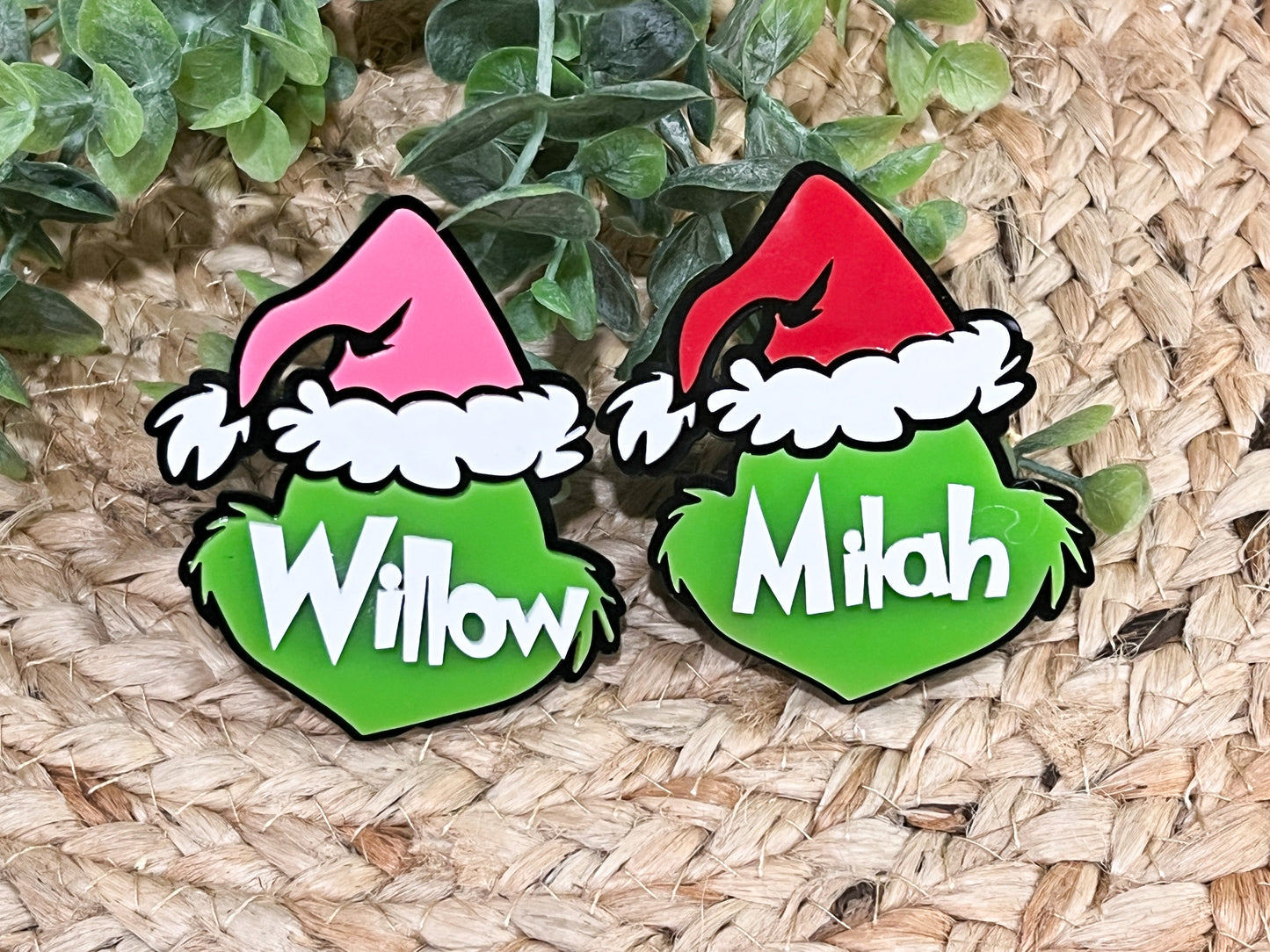 Grinch Hair Clips