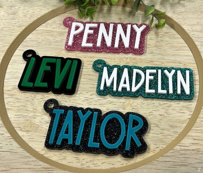 Name Bag Tag Keychains