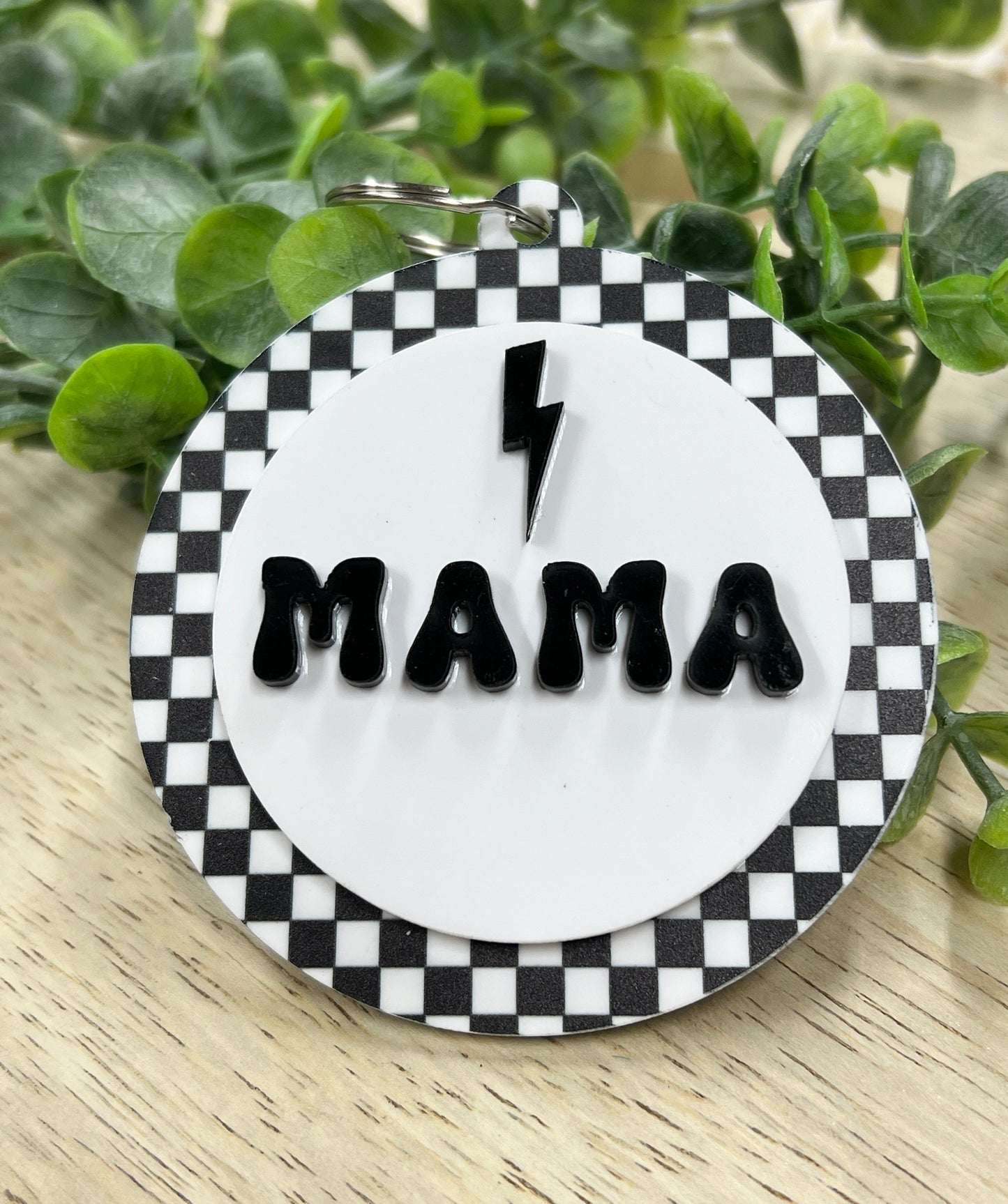 Retro Rad Mama Keychain