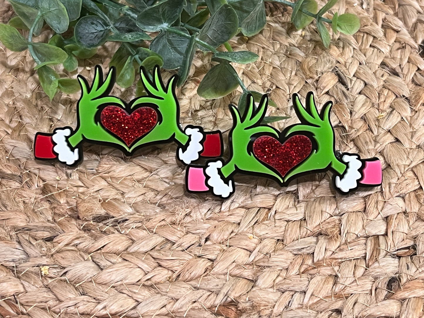 Grinch Hair Clips