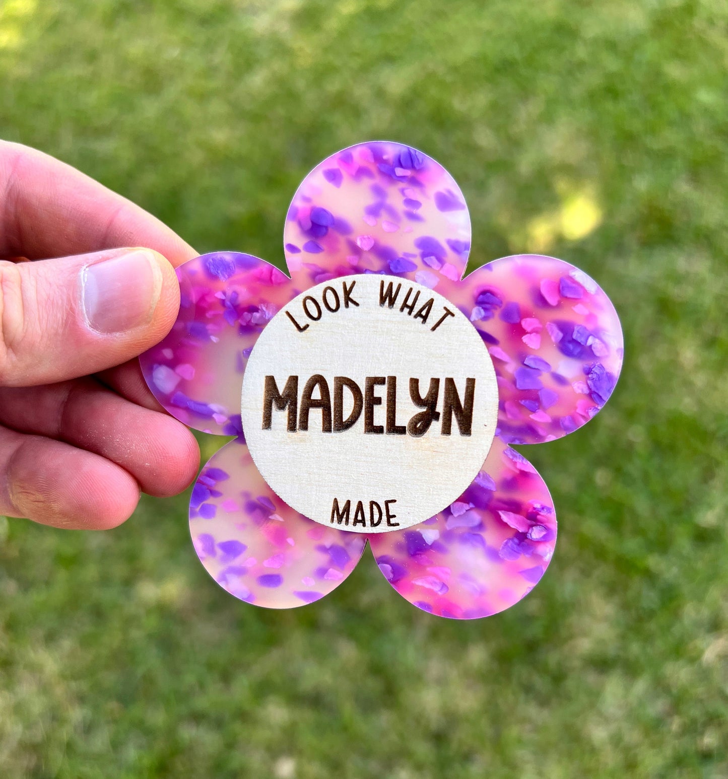 Boho flower name magnet