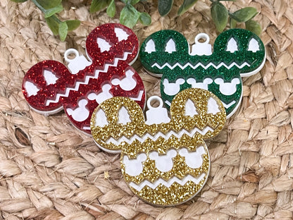 Mouse Christmas Hair Clips