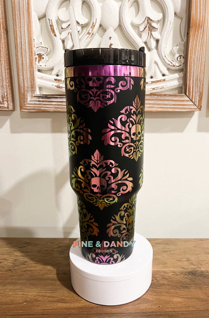 Damask Skull Engraved Cup