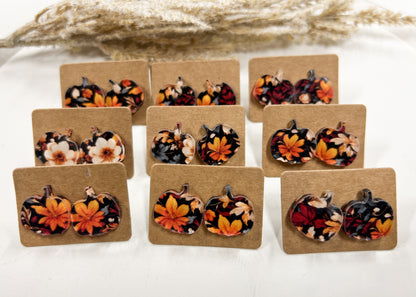 Fall Pumpkin Studs