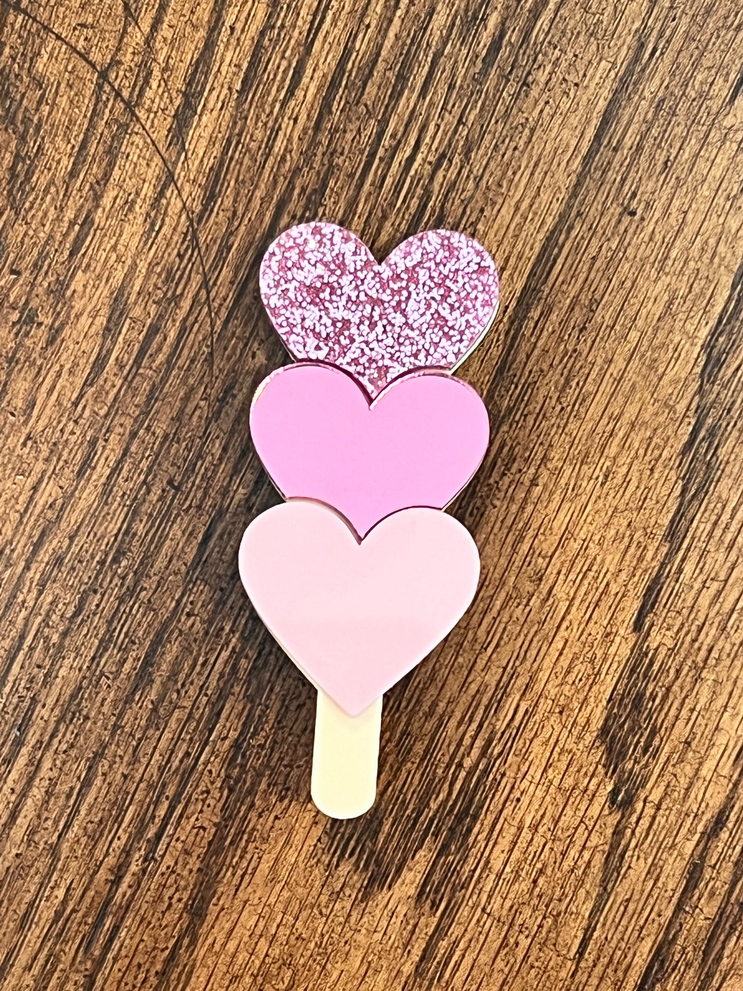 Heart Ice Pop Hair clips