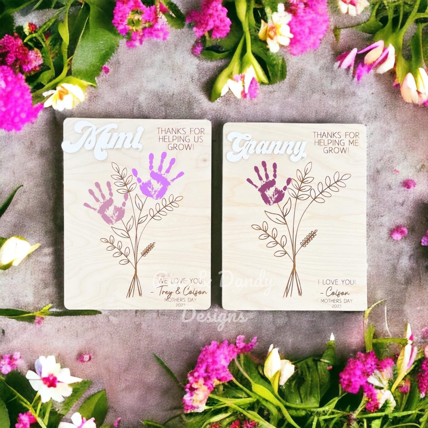 Mothers Day Handprint  Flowers