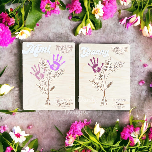 Mothers Day Handprint  Flowers