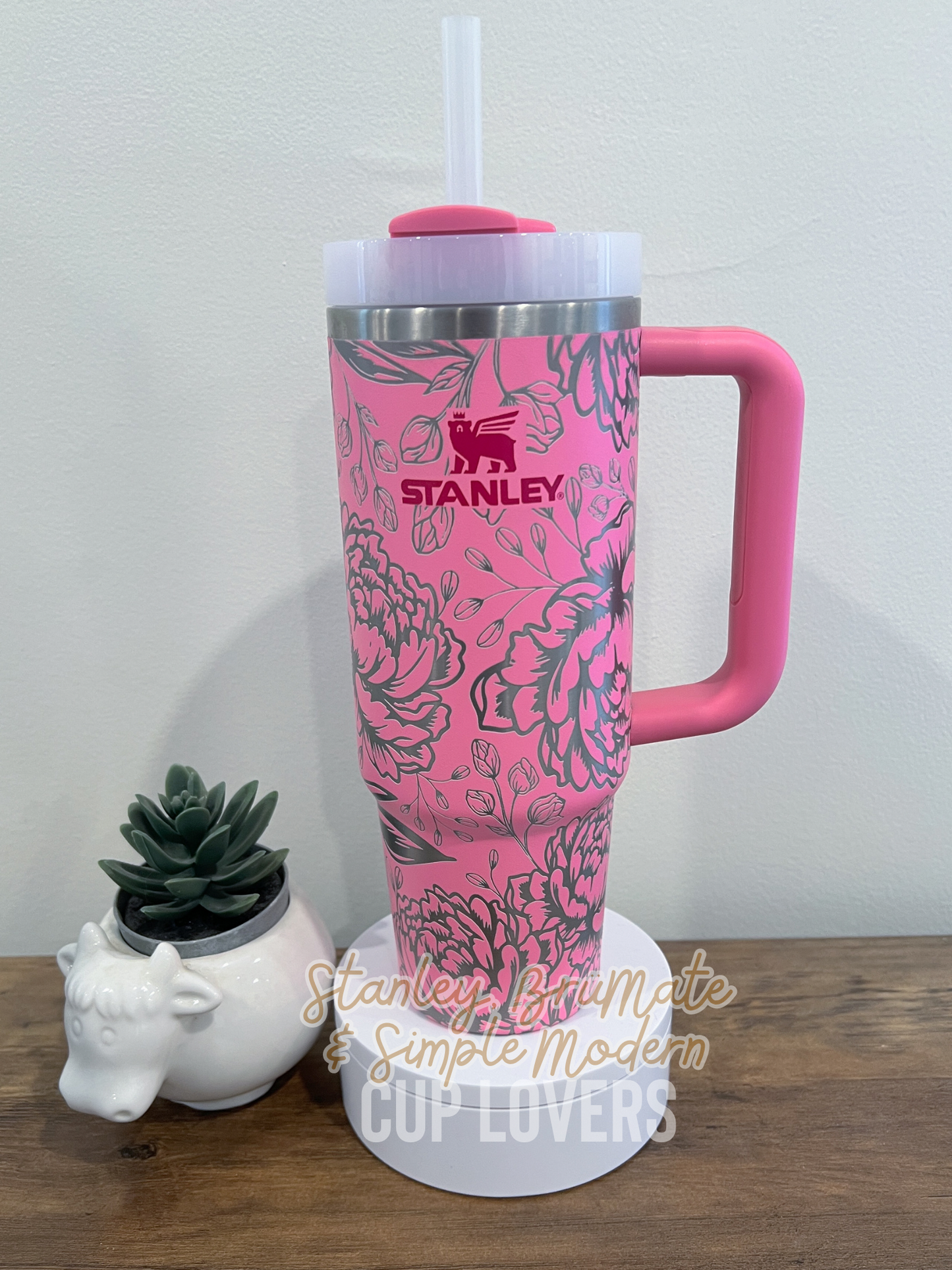 Peony Engraved Peony tumbler