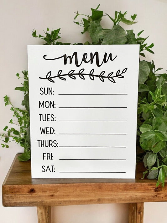 Dry Erase Menu Board