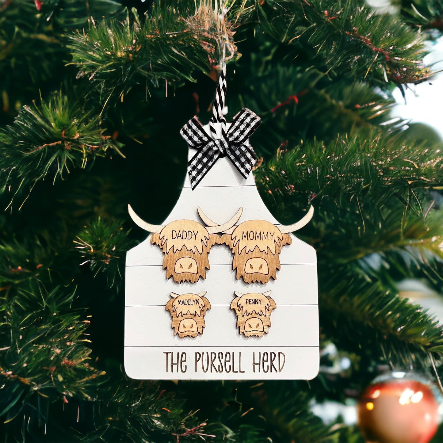 Highland Cow Family Ornament