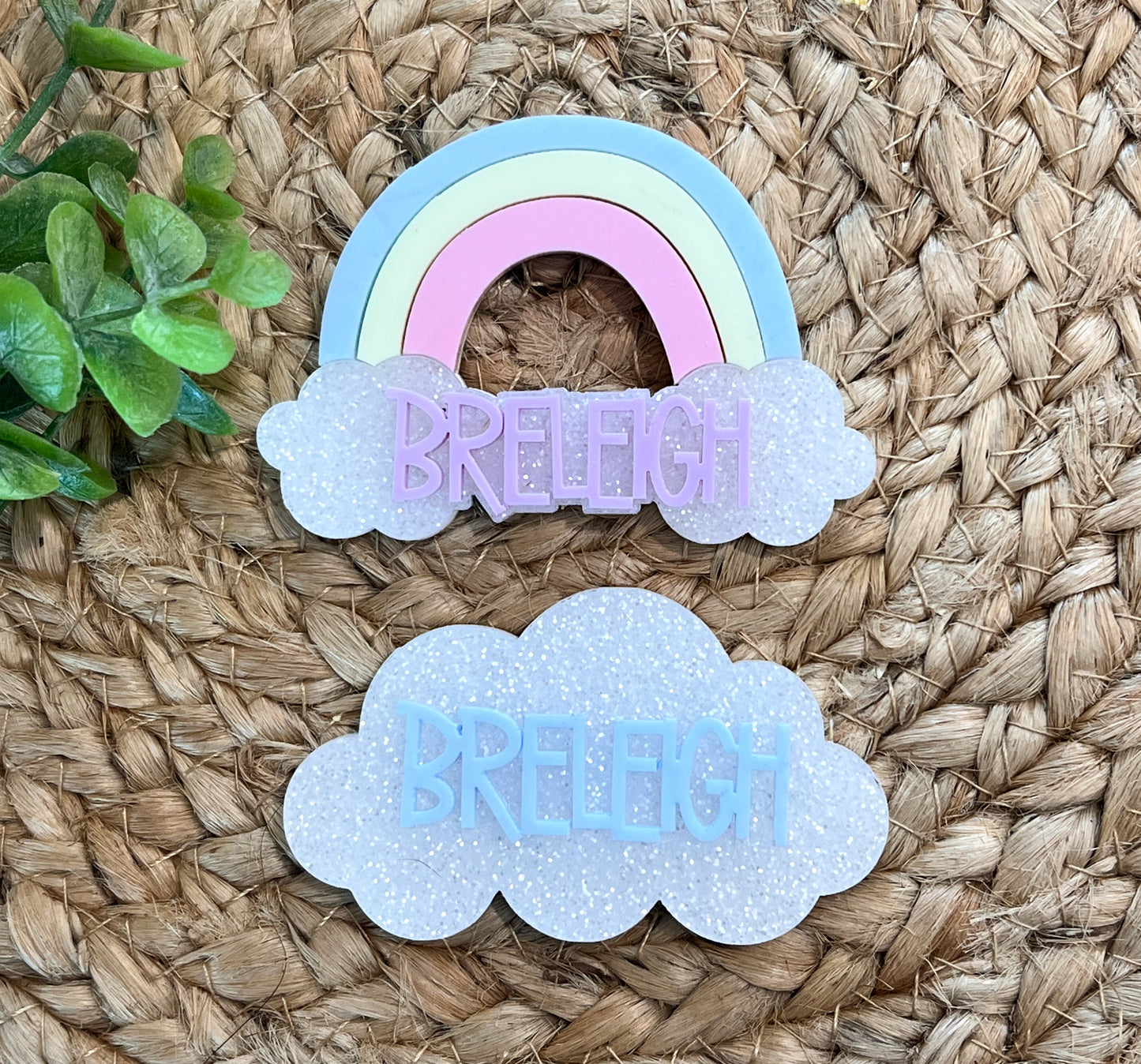 Rainbow & Cloud Hairclips