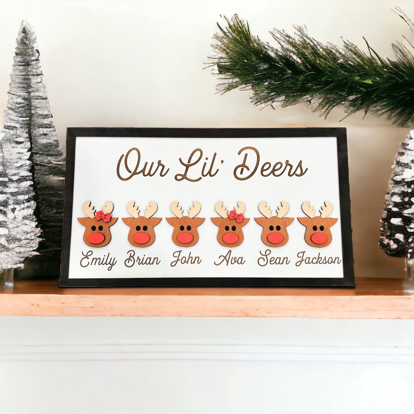 Reindeer Family Sign