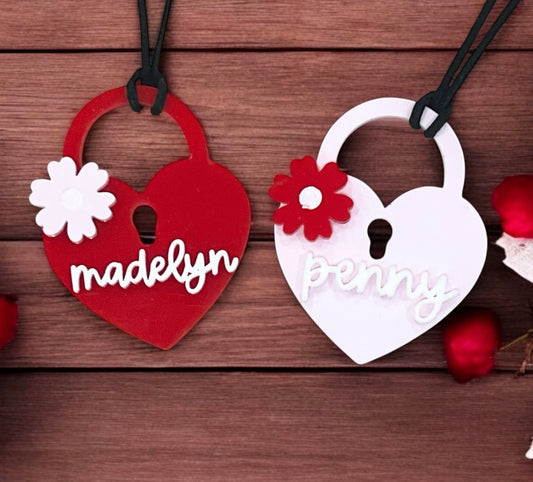 Valentine Name Bag Tags