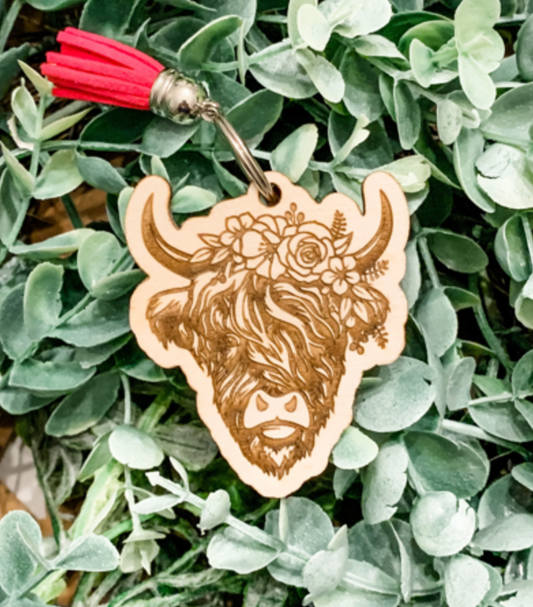 Highland Cow Keychain