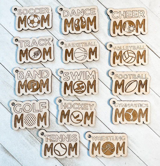 Sports mom keychains