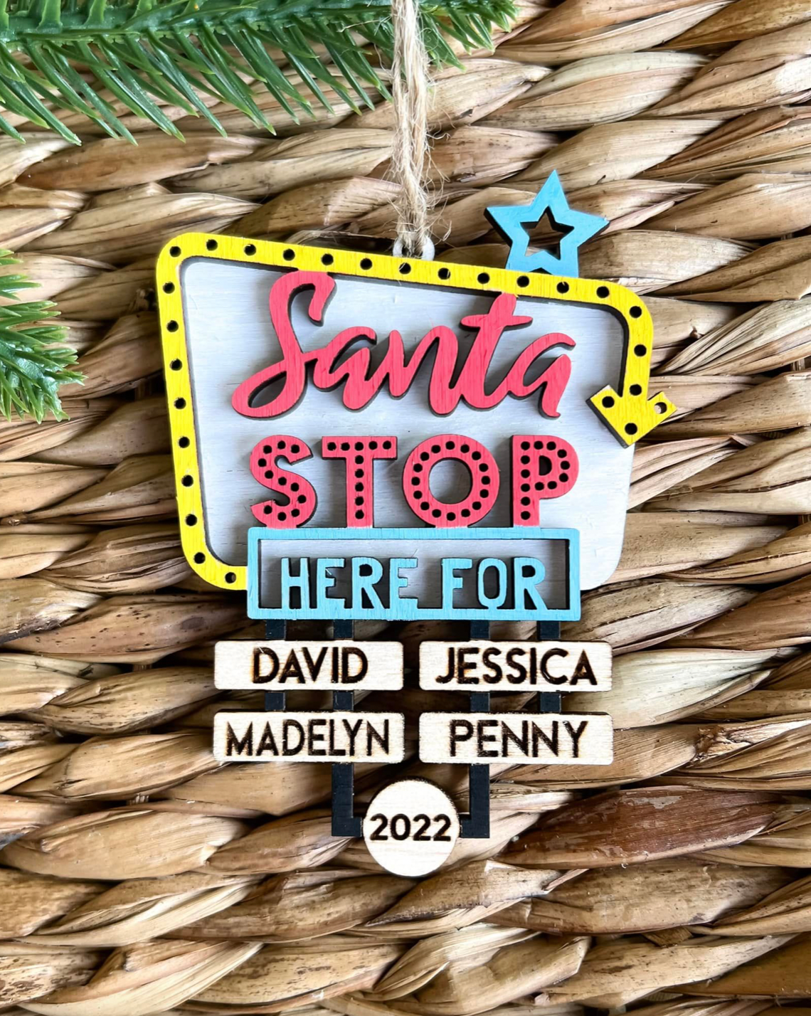 Santa Stop Here Ornament