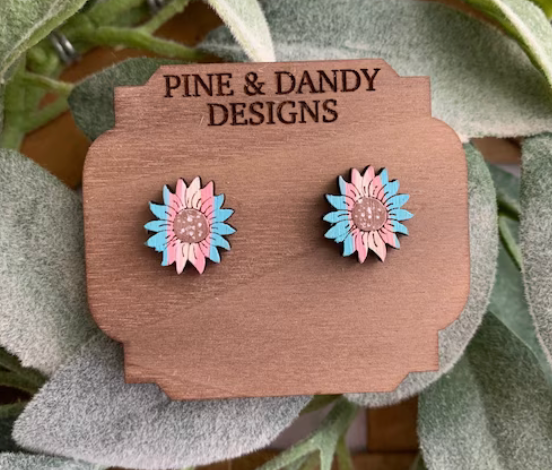 LGBTQ Sunflowers Studs