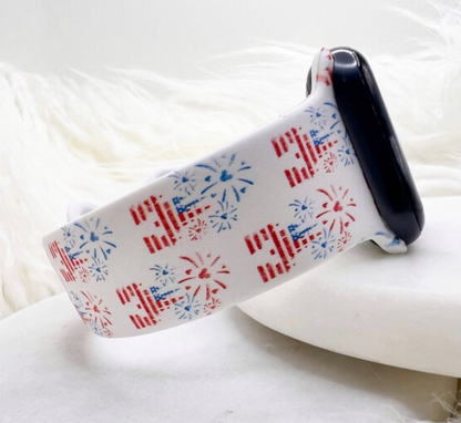 4th of July Mouse Castle Band compatible with Apple Watch Fitbit Samsung