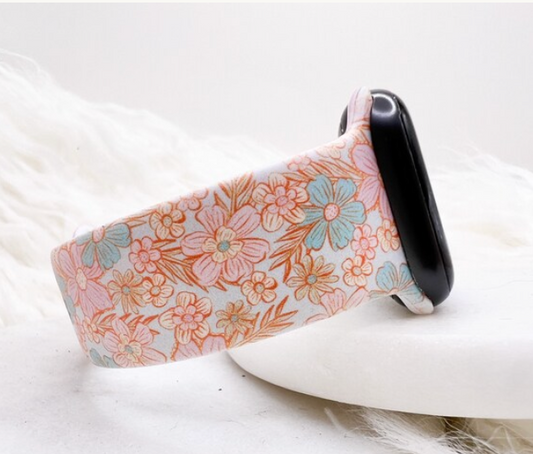 Pastel Flower Watch Band compatible with Apple Watch Fitbit Samsung