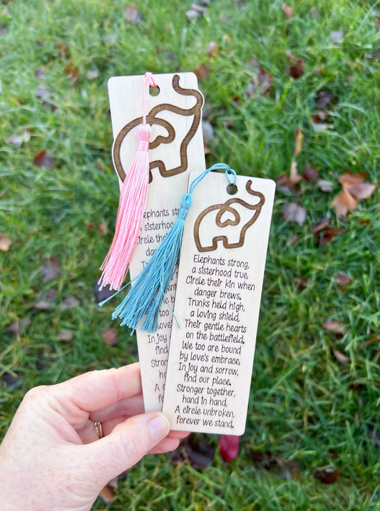 Unbreakable bond of Sisterhood, Elephant Bookmark, Sister Bookmark